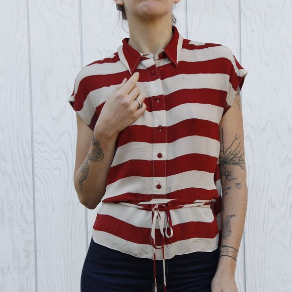 Alexander Wang Striped Button Up - Picture 2 of 13